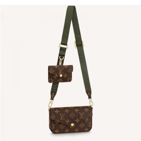 louis vuitton pochette green strap|Louis Vuitton Pochette strap only.